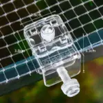 2pieces Aquarium Diy Net Clamp Clear Mesh Netting Fish Tank Anti jumping Net Clamp Anti escape.jpg Q90.jpg 3